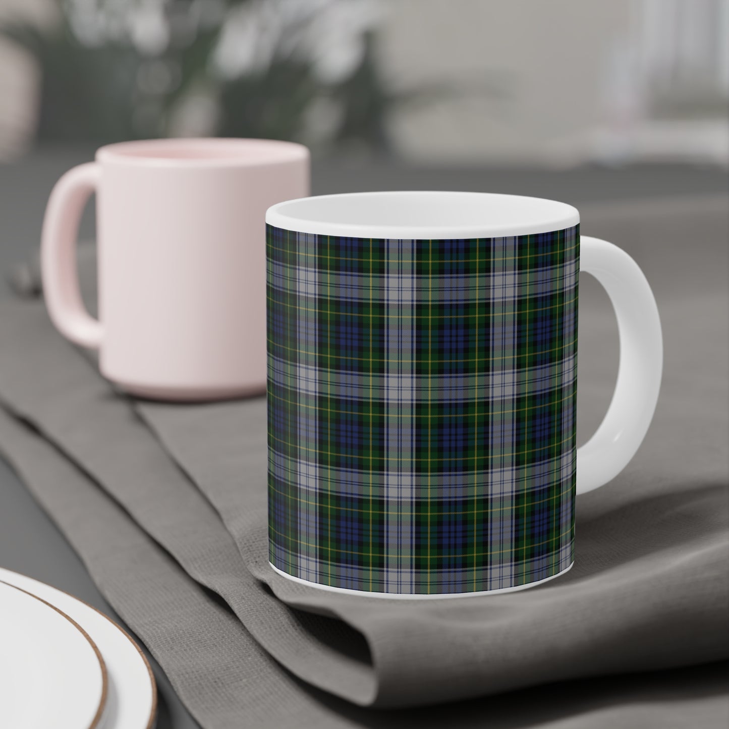 Tartan Mug - Gordon Dress Tartan, Écossais, Différentes Tailles 