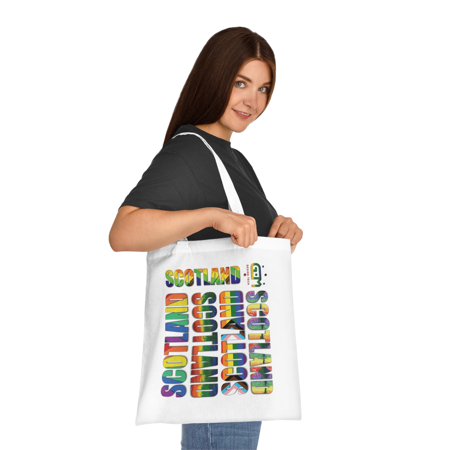 Scotland Pride Lettering Cotton Tote Bag