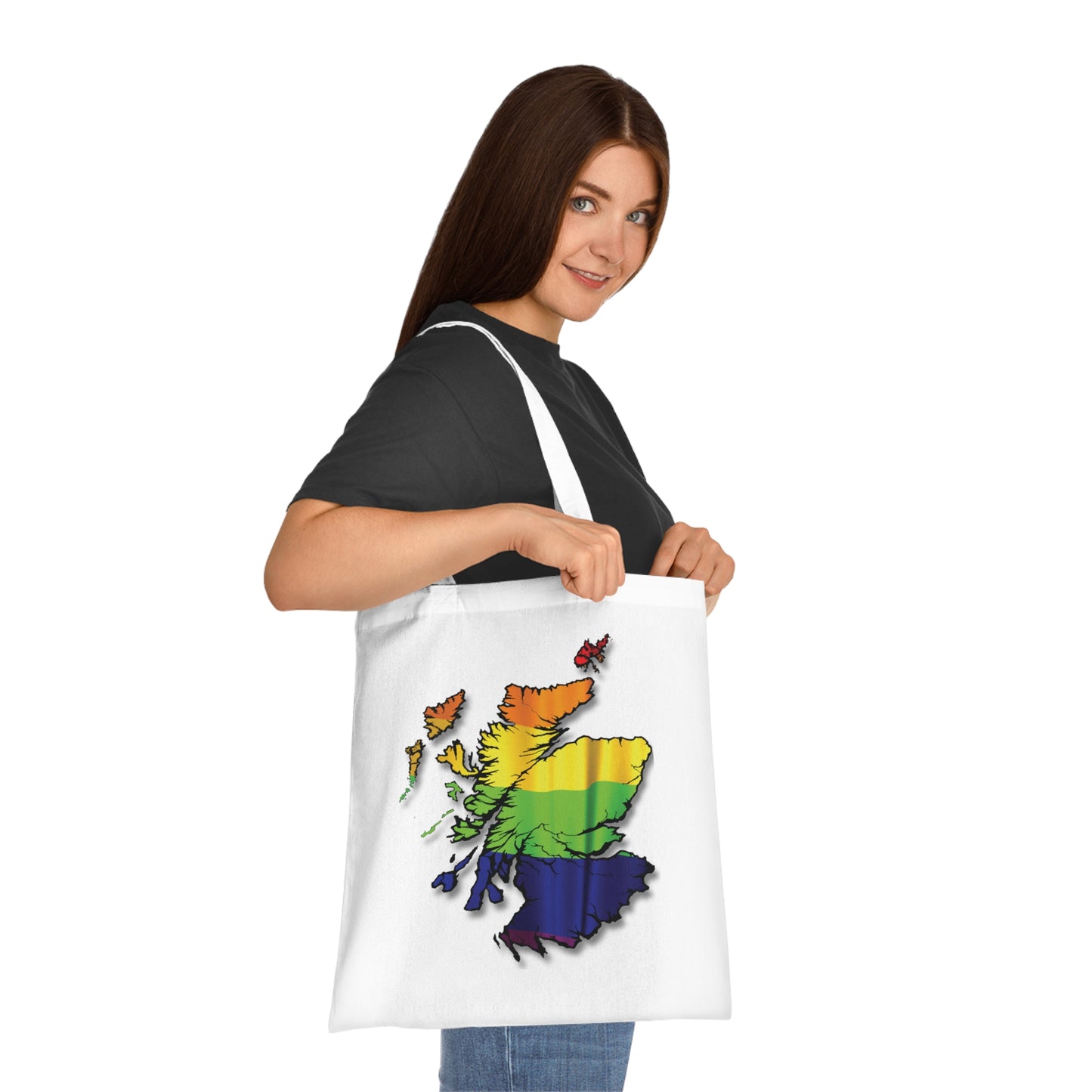 Scotland Pride Flag Map Cotton Tote Bag