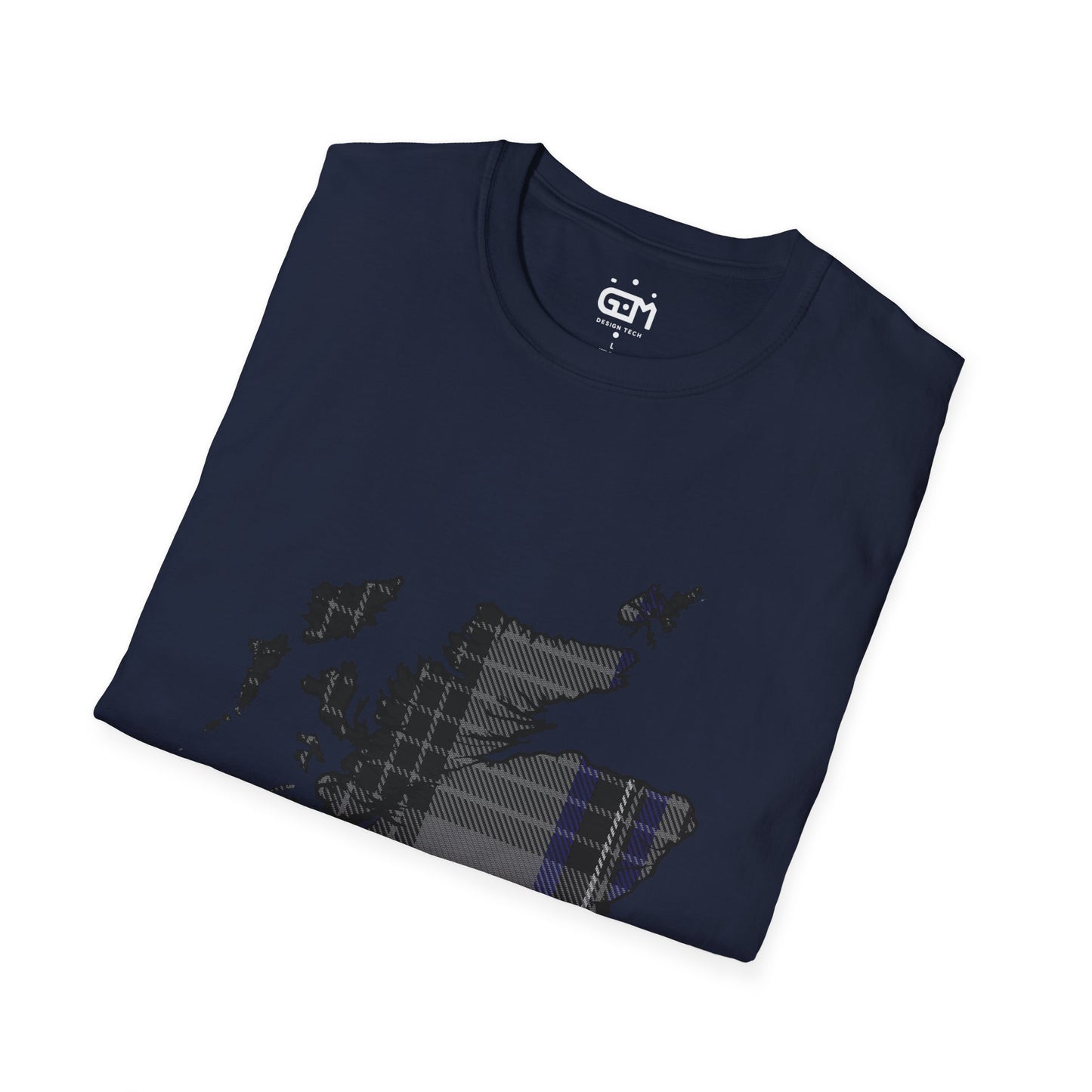 Scotland Tartan Map Softstyle Unisex T-Shirt - Hood Tartan Tee