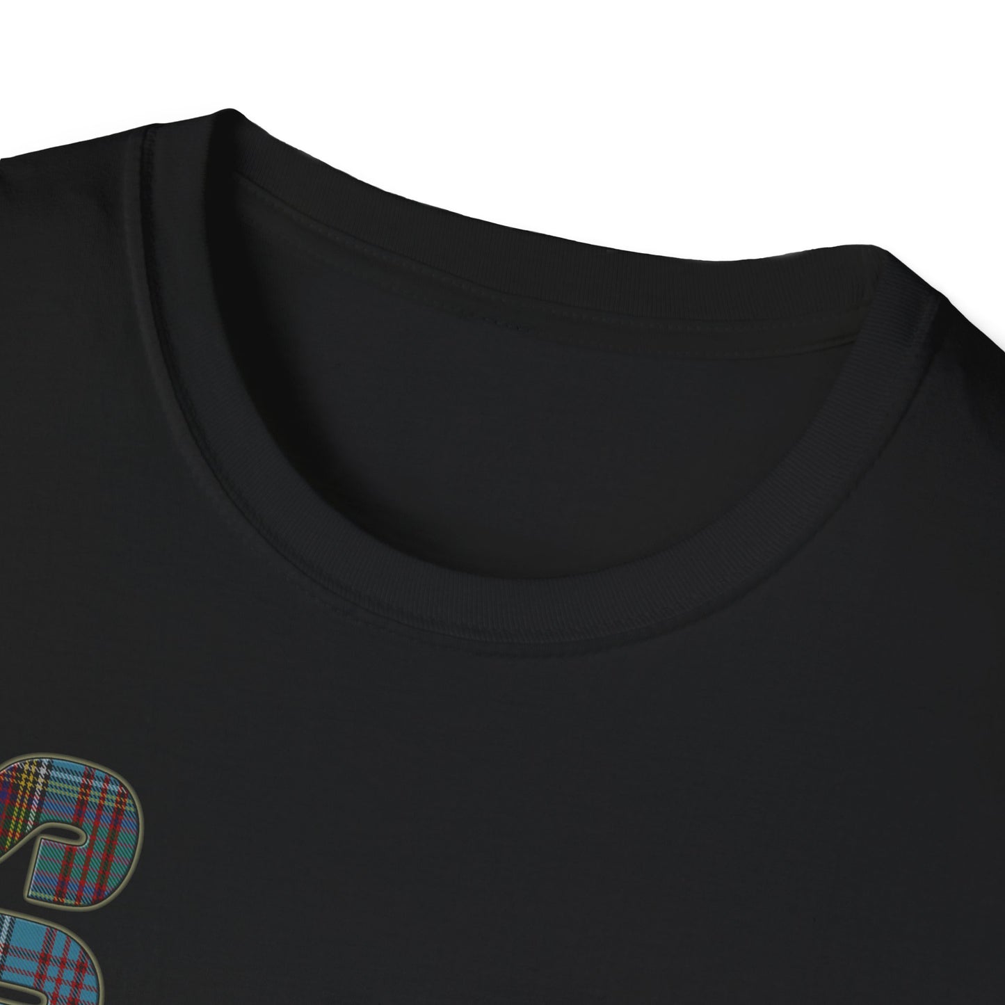 Tartan Scotland Lettering Softstyle Unisex T-Shirt, Anderson Tartan Tee