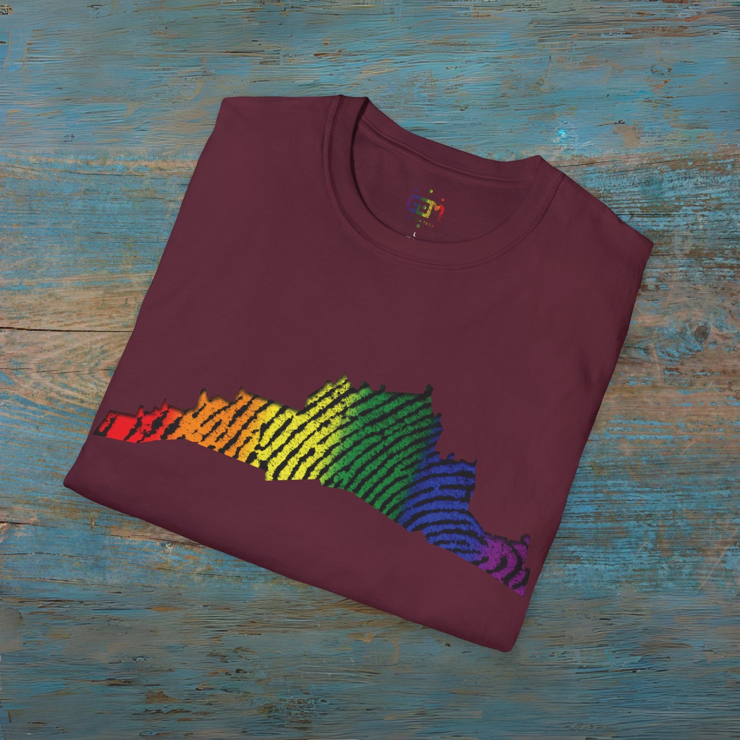 Edinburgh Castle Pride Fingerprint Art Unisex T-Shirt