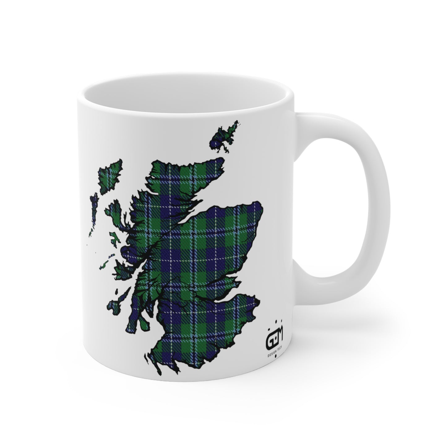 Scotland Map Mug 11oz, Douglas Tartan