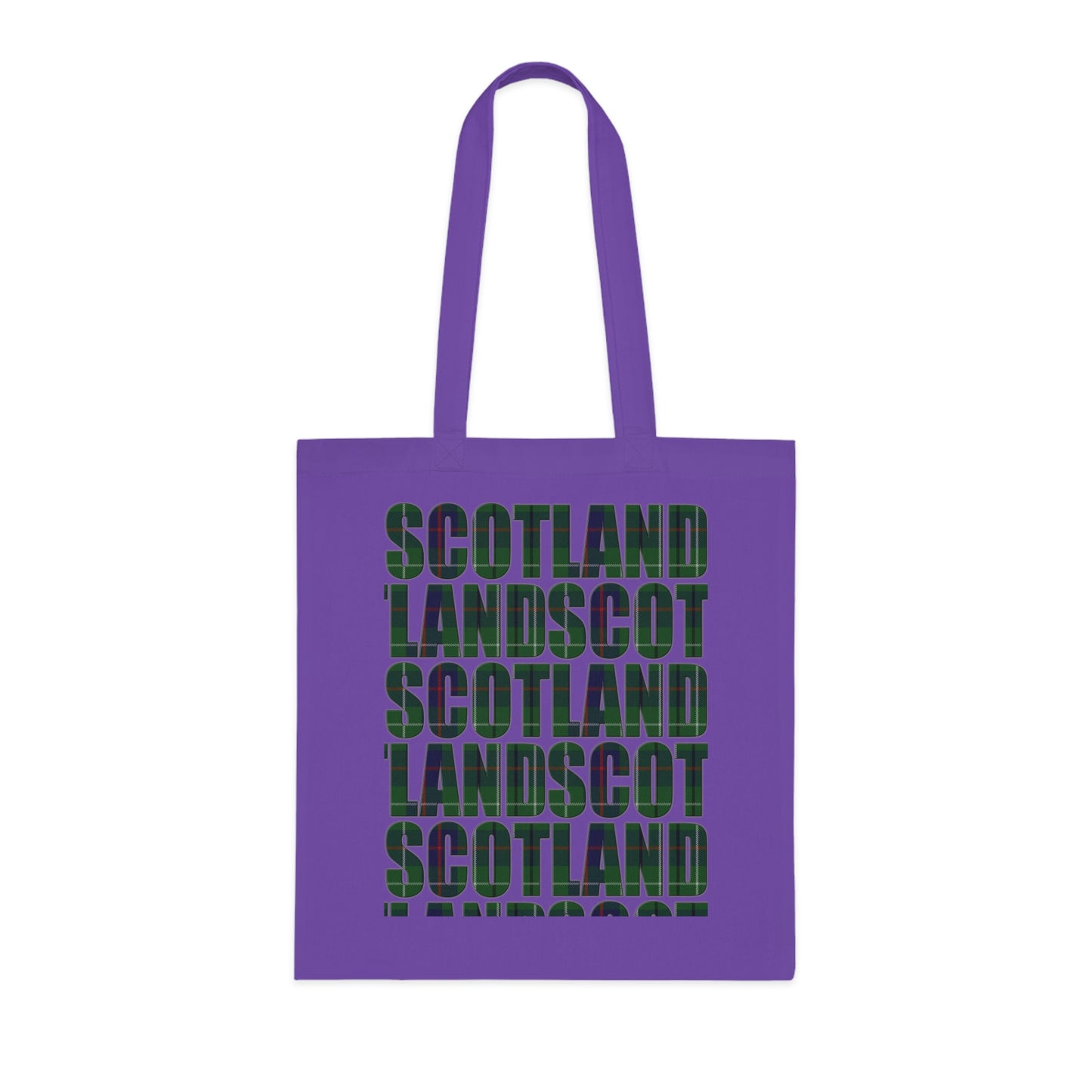 Reversible Scotland Tartan Map Cotton Tote Bag - Duncan Tartan