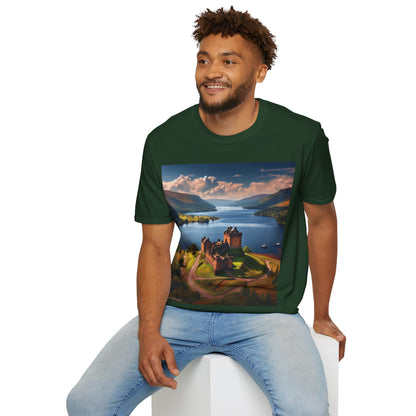 Urquhart Castle - Loch Ness Softstyle T-Shirt, Unisex Tee, Scottish Landmarks, Various Colours