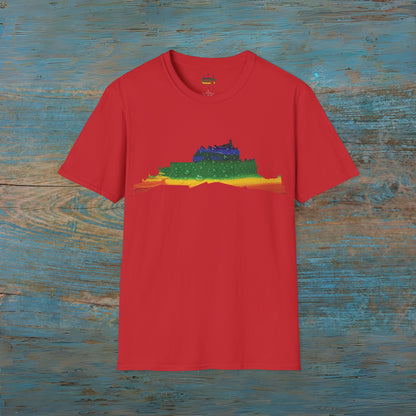 Edinburgh Castle Pride Rain Art Unisex T-Shirt