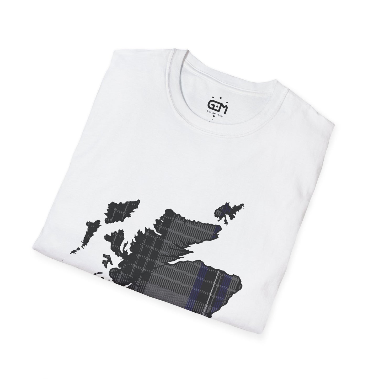 Scotland Tartan Map Softstyle Unisex T-Shirt - Hood Tartan Tee