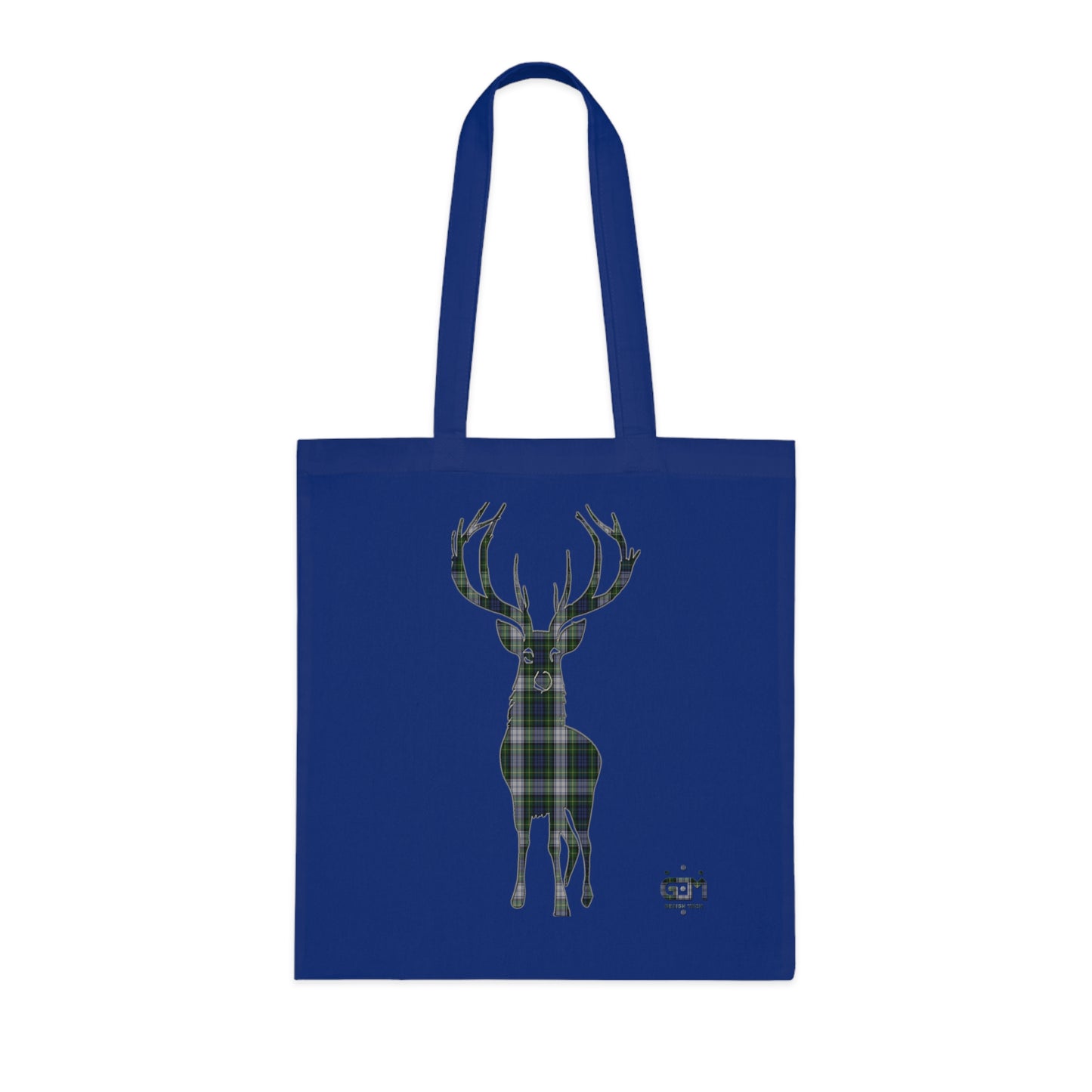 Reversible Scotland Tartan Stag Cotton Tote Bag - Gordon Dress Tartan