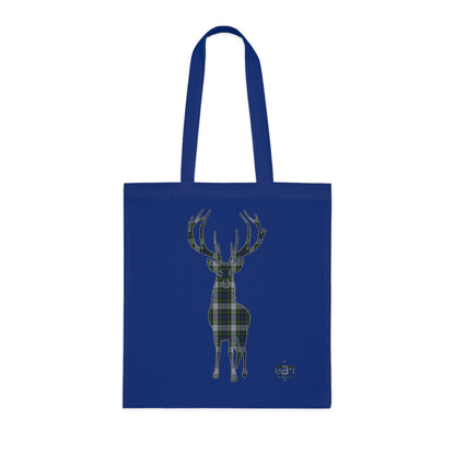 Reversible Scotland Tartan Stag Cotton Tote Bag - Gordon Dress Tartan