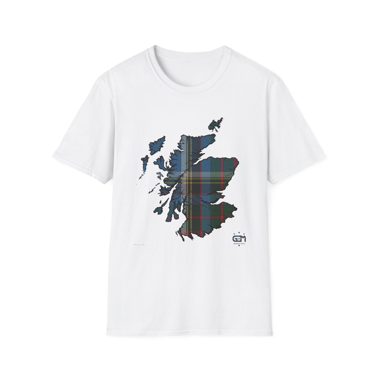 Tartan Scotland Map Softstyle Unisex T-Shirt - Anderson Old Tartan Tee