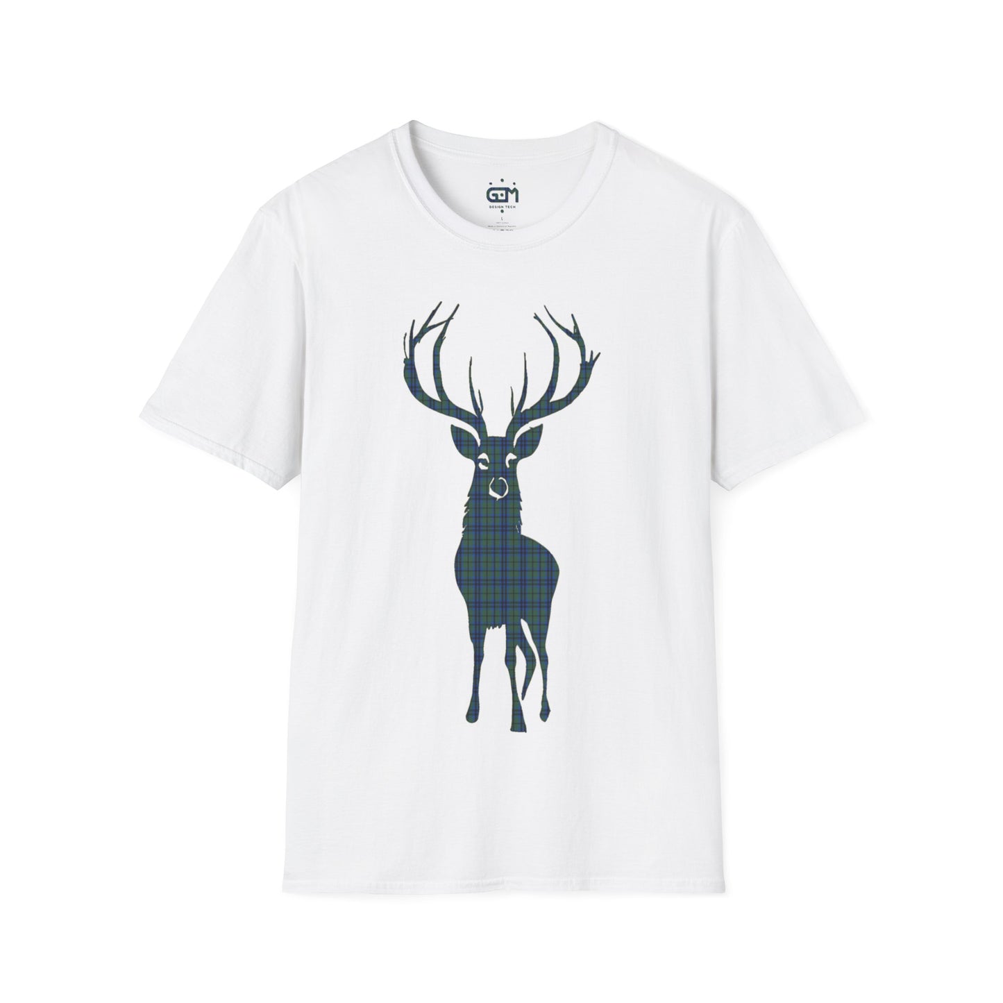 Tartan Stag Softstyle T-Shirt - Keith Tartan, Unisex Tee, Scottish Scenery, Various Colours