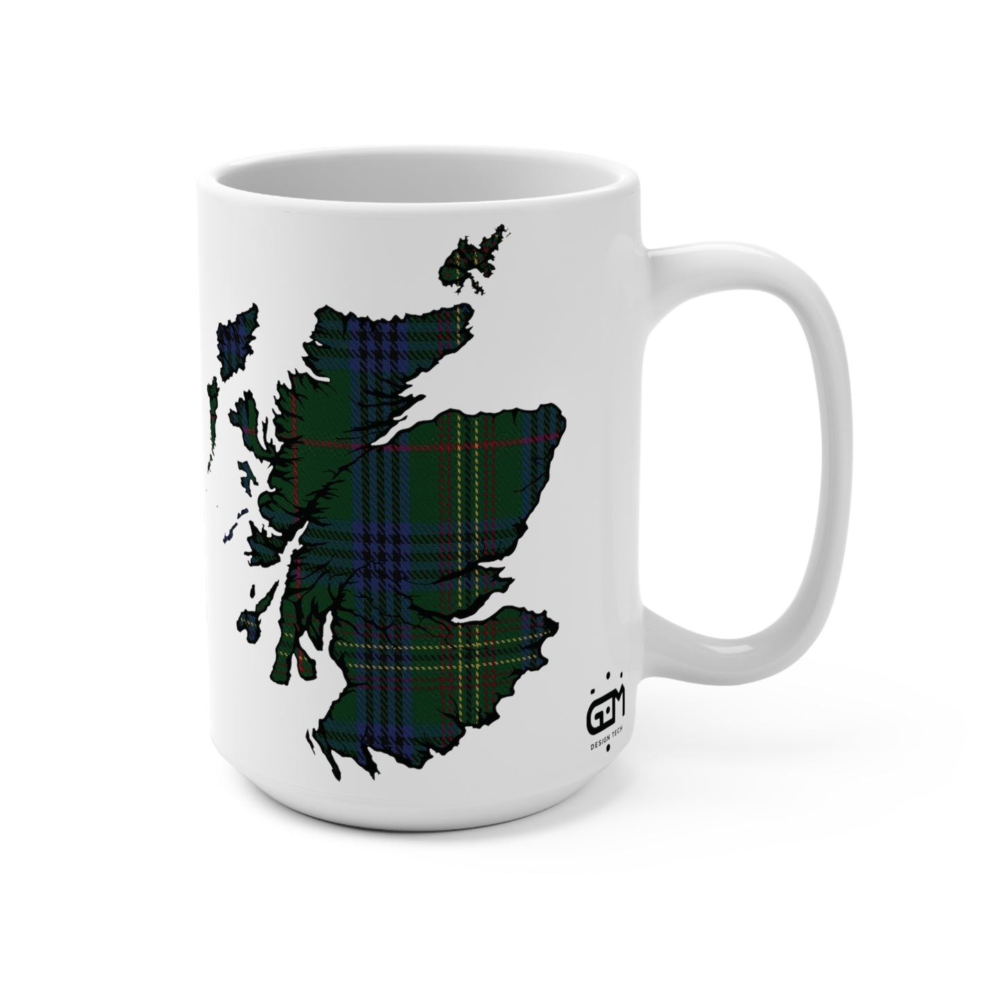 Scotland Map Mug 15oz, Kennedy Tartan