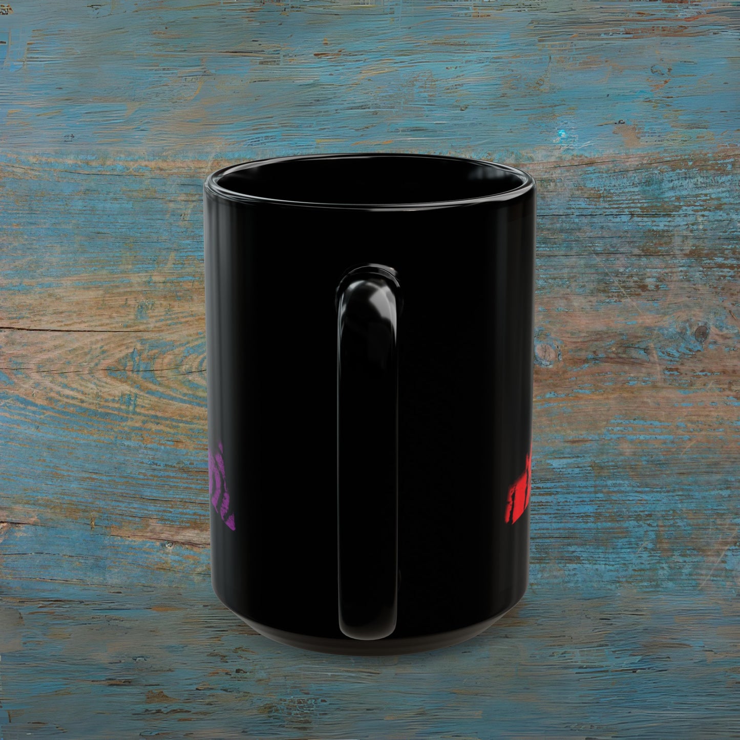 Tasse d'art d'empreinte digitale de fierté de château d'Édimbourg, noir