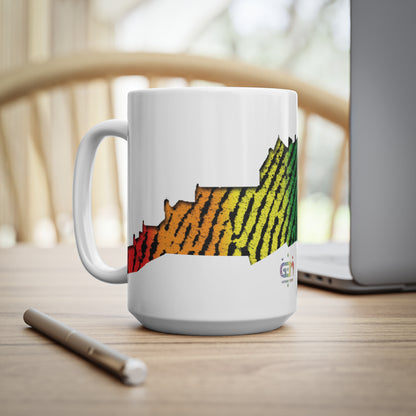 Edinburgh Castle Pride Fingerprint Art Mug, White