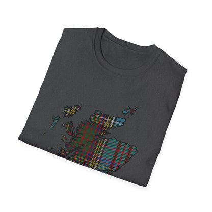 Tartan Ecosse Carte Softstyle T-Shirt Unisexe - Anderson Tartan Tee 