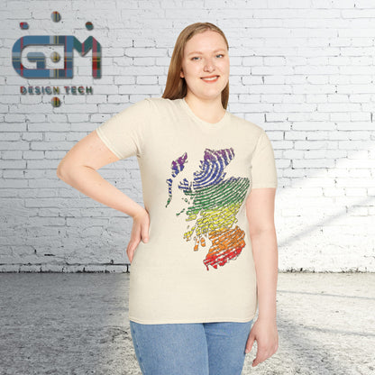 Scotland has PRiDE Fingerprint Clan Regions Map Unisex T-Shirt, Various Colours