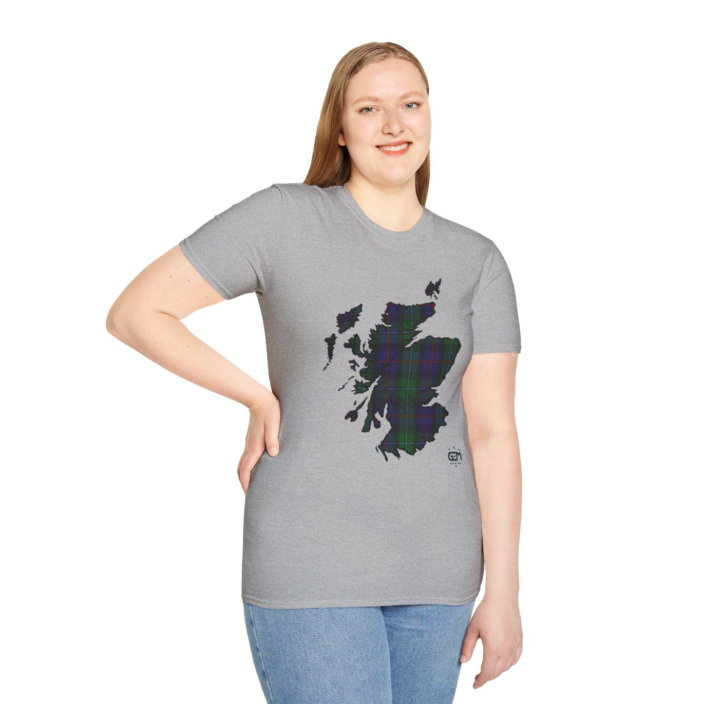 Tartan Ecosse Carte Softstyle T-Shirt Unisexe - Argyle Tartan Tee 