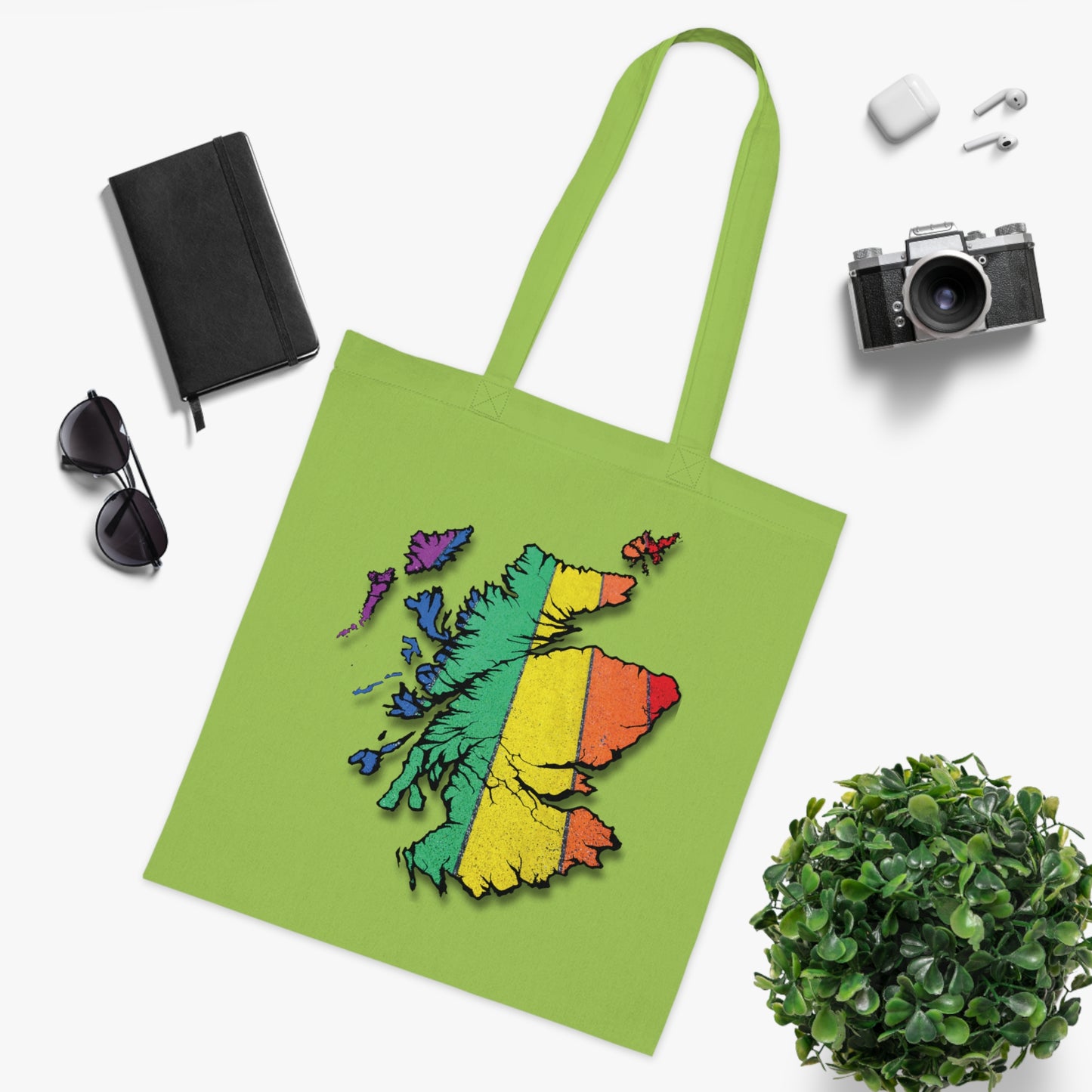 Scotland Pride Road Map Cotton Tote Bag