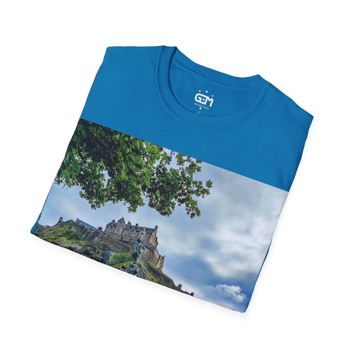 Ross Fountain & Edinburgh Castle Photo Softstyle T-Shirt, Unisex Tee, Various Colours