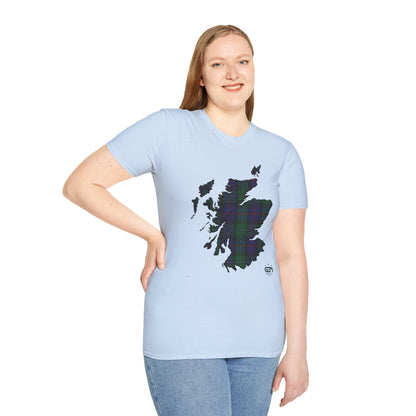 Tartan Ecosse Carte Softstyle T-Shirt Unisexe - Argyle Tartan Tee 