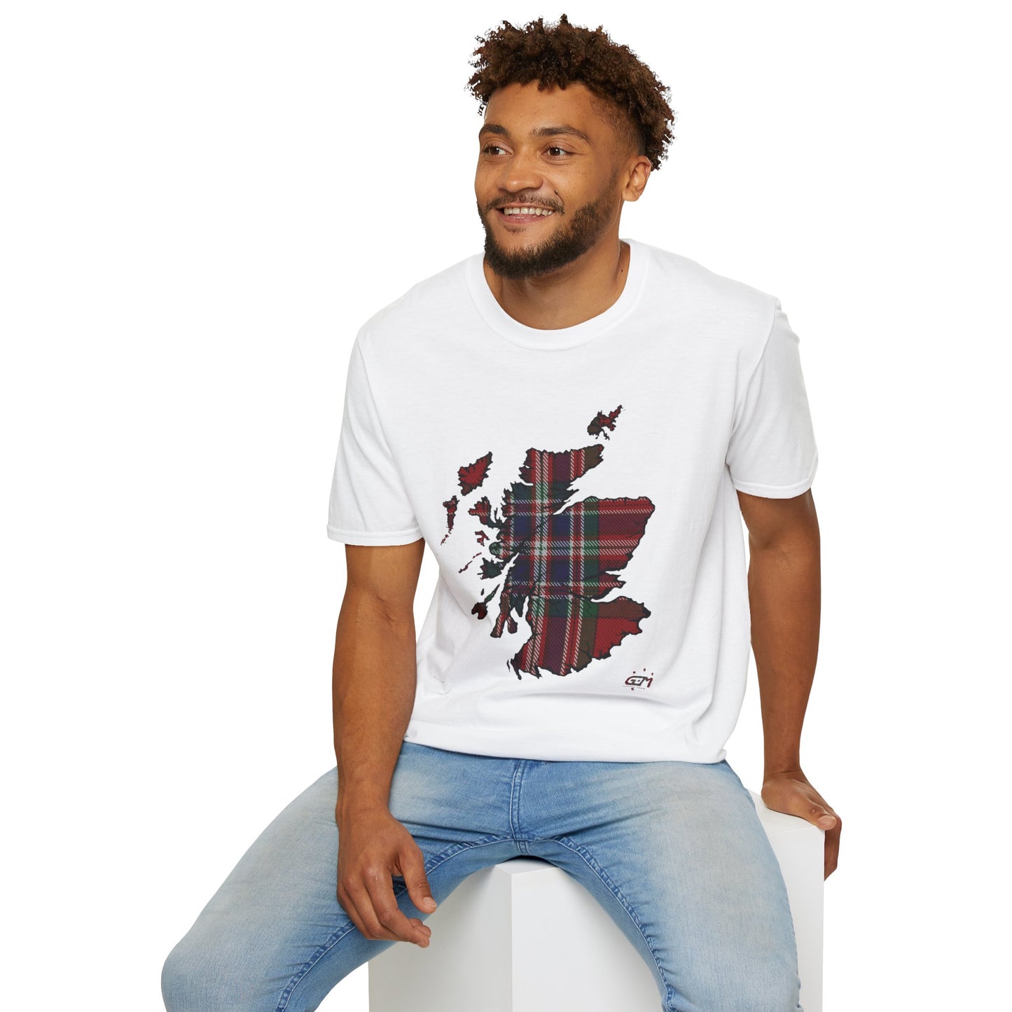 Tartan Scotland Map Softstyle Unisex T-Shirt - MacFarlane Tartan Tee