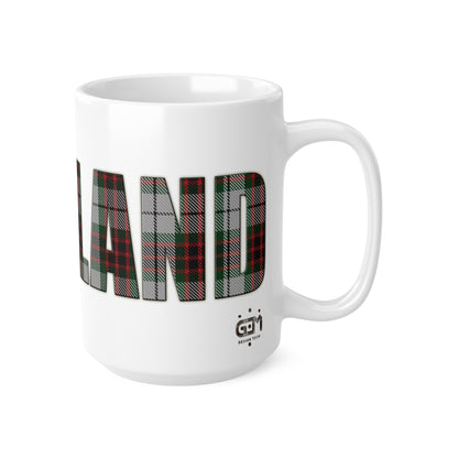 Scotland Tartan Mug - Fraser, Coffee Cup, Tea Cup, Scotland, White