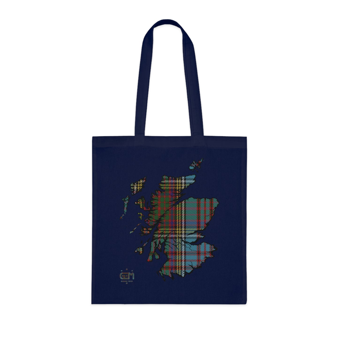 Reversible Scotland Tartan Map Cotton Tote Bag - Anderson Tartan