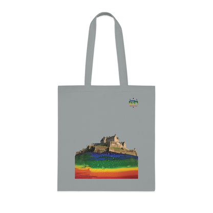 Pride Rain Rock Edinburgh Castle Cotton Tote Bag