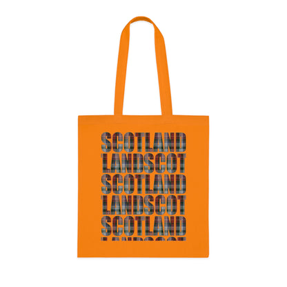 Reversible Scotland Tartan Map Cotton Tote Bag - Stewart Tartan