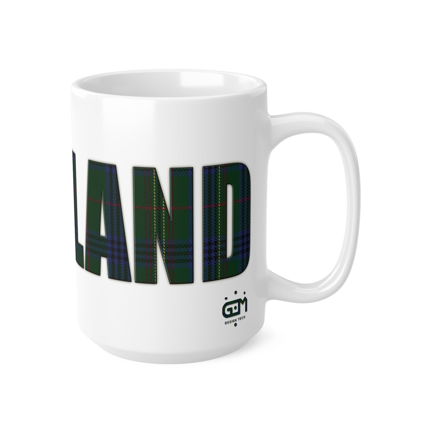 Scotland Tartan Mug - Kennedy, Coffee Cup, Tea Cup, Scotland, White