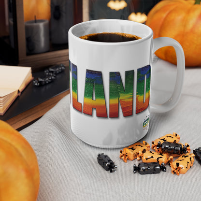 Scotland Lettering Pride Rain Mug, White