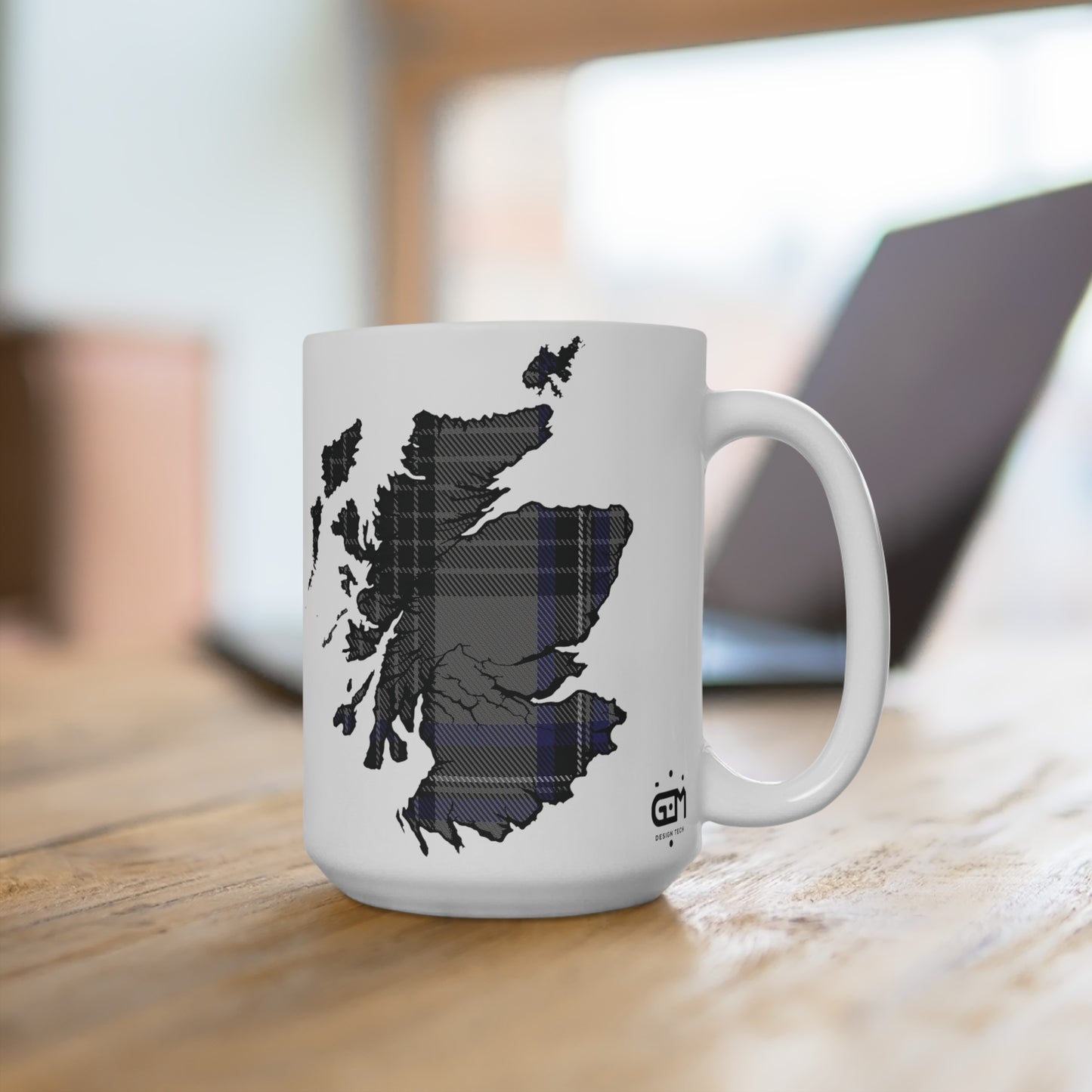 Scotland Map Mug 15oz, Hood Tartan