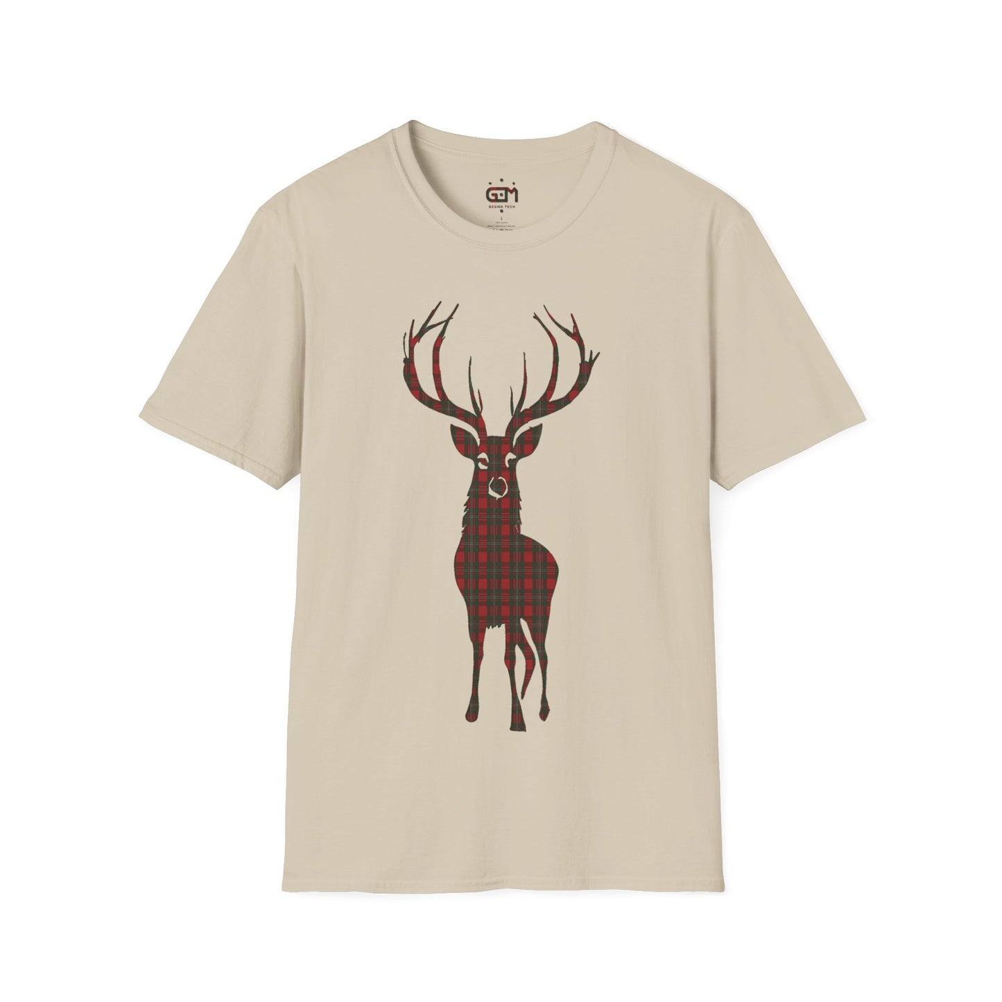 Tartan Stag Softstyle T-Shirt - MacGregor Tartan, Unisex Tee, Scottish Scenery, Various Colours