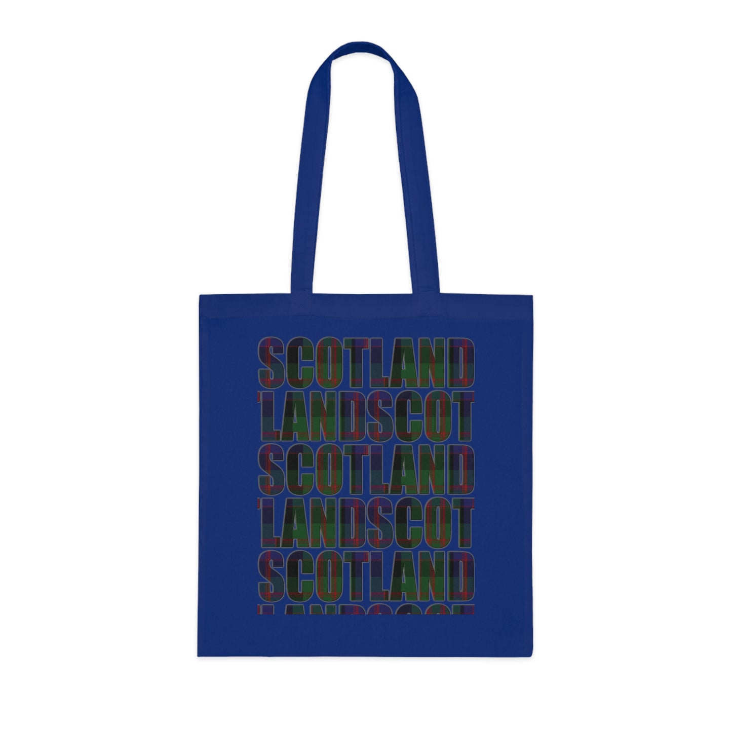 Reversible Scotland Tartan Map Cotton Tote Bag - MacDonald Tartan