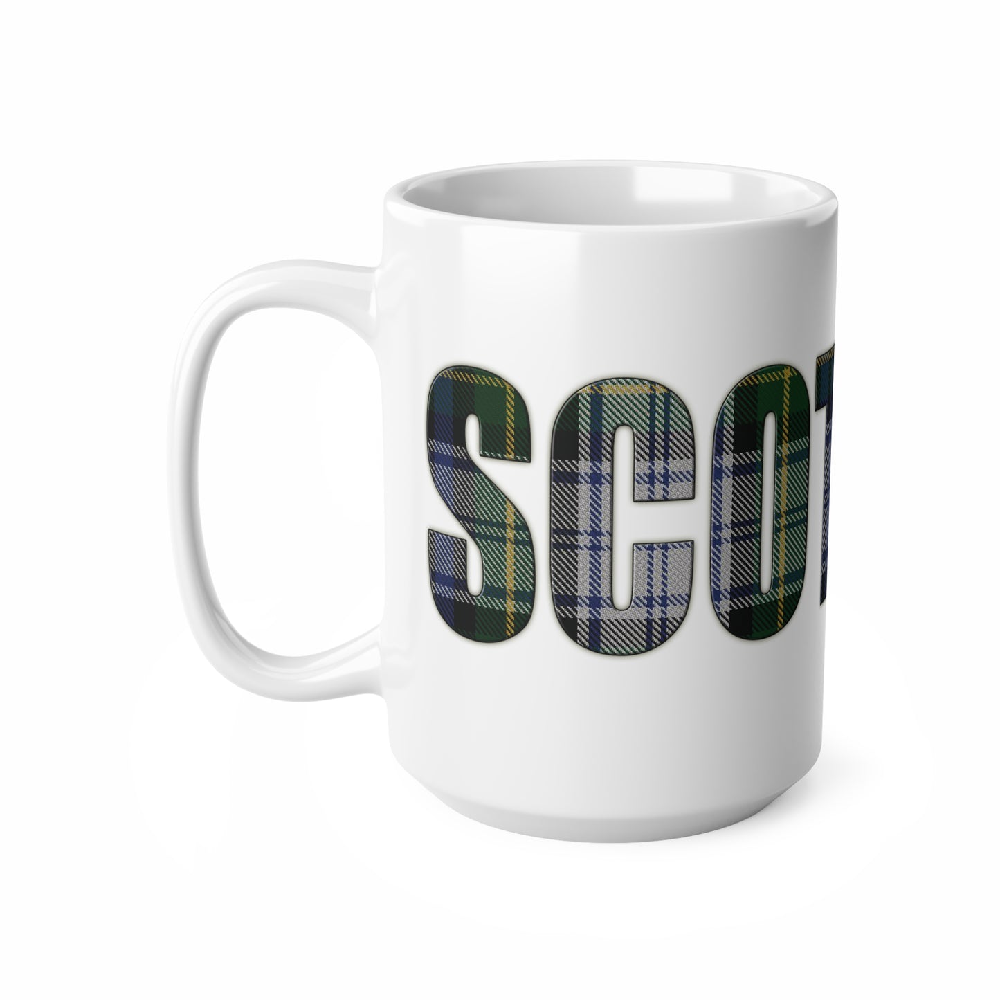 Scotland Tartan Mug - Gordon Dress, Coffee Cup, Tea Cup, Scotland, White