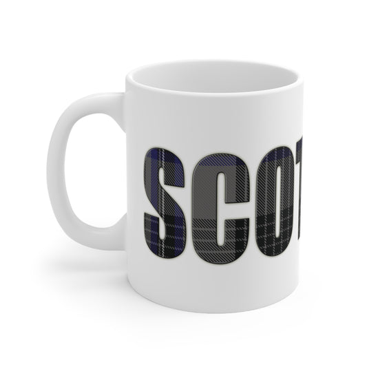 Scotland Tartan Mug - Hood, Coffee Cup, Tea Cup, Scotland, White