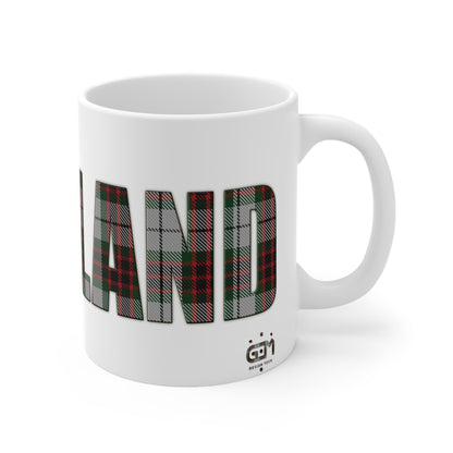 Scotland Tartan Mug - Fraser, Coffee Cup, Tea Cup, Scotland, White