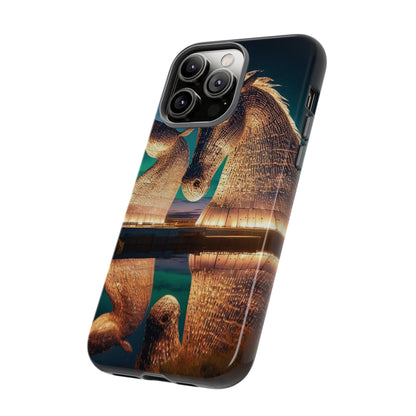 Kelpies Northern Lights Art Phone Case, Scotland, Various