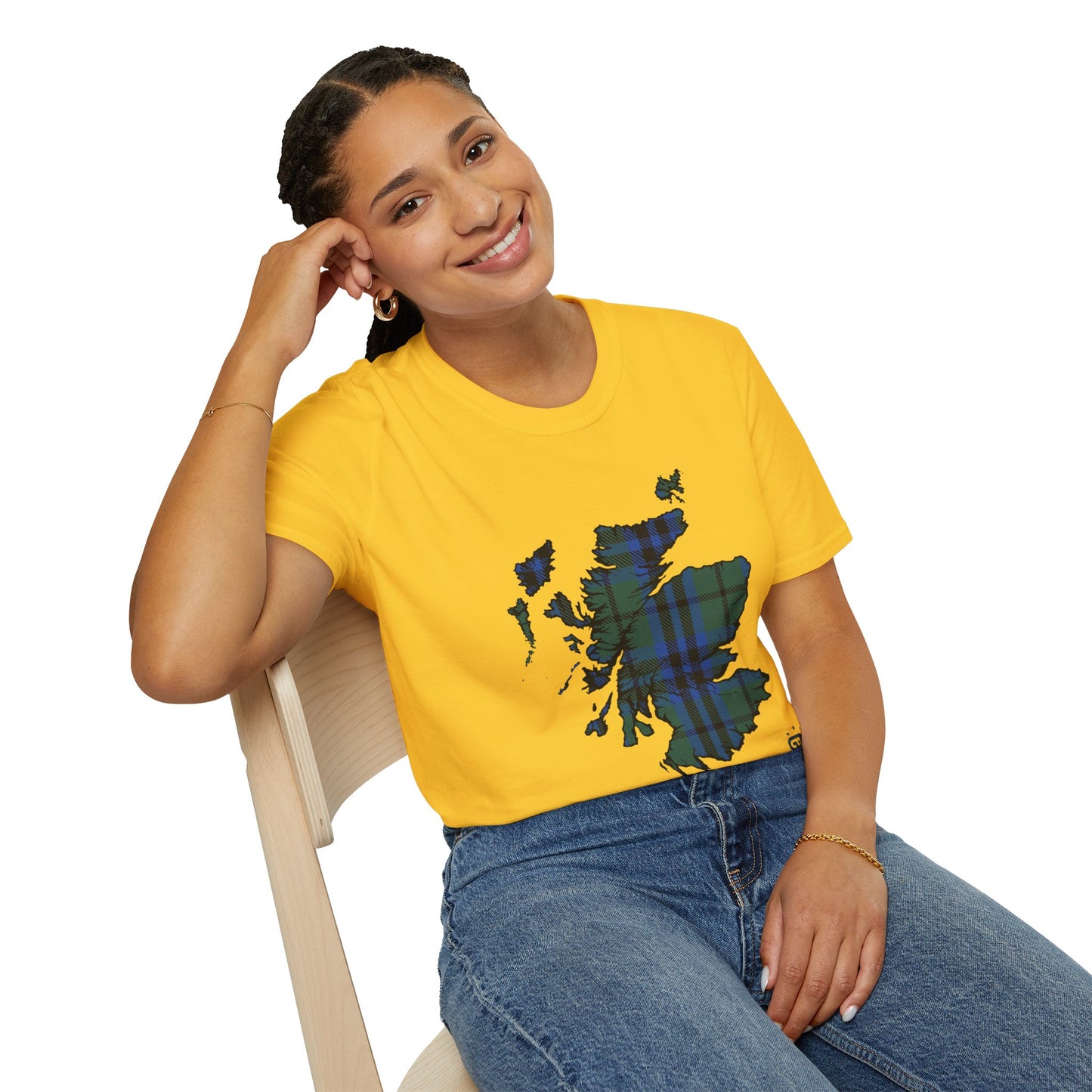 Tartan Scotland Map Softstyle Unisex T-Shirt - Keith Tartan Tee