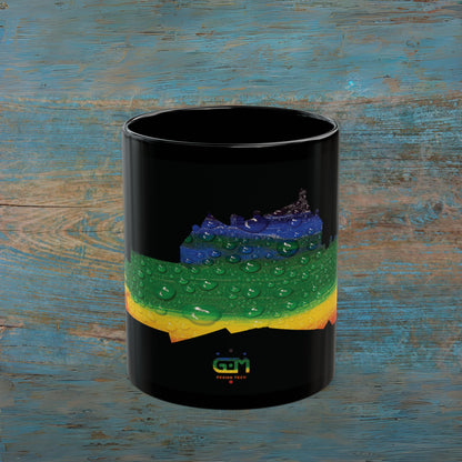 Edinburgh Castle Pride Rain Art Mug, Black