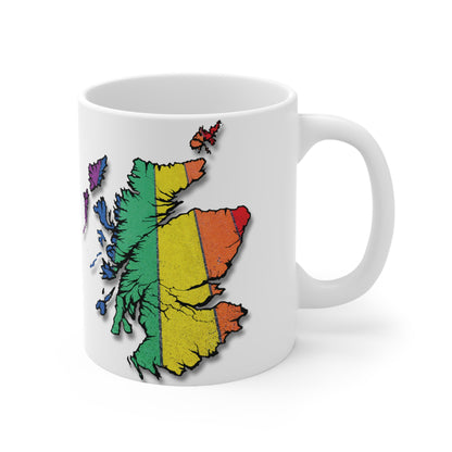 Scotland Map Pride Road Mug, White