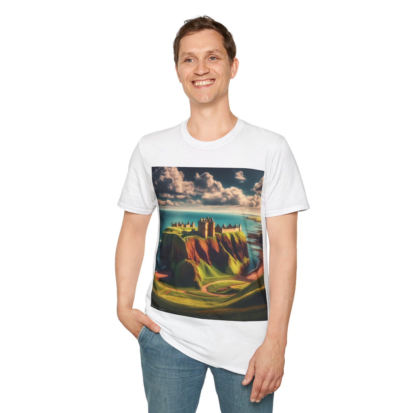 Dunnottar Castle - Stonehaven Softstyle T-Shirt, Unisex Tee, Scottish Landmarks, Various Colours