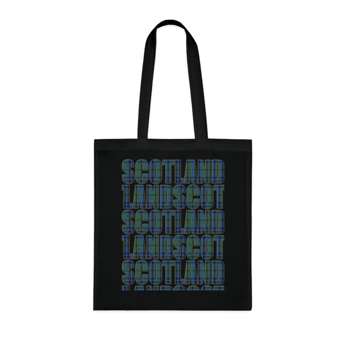 Reversible Scotland Tartan Map Cotton Tote Bag - Keith Tartan