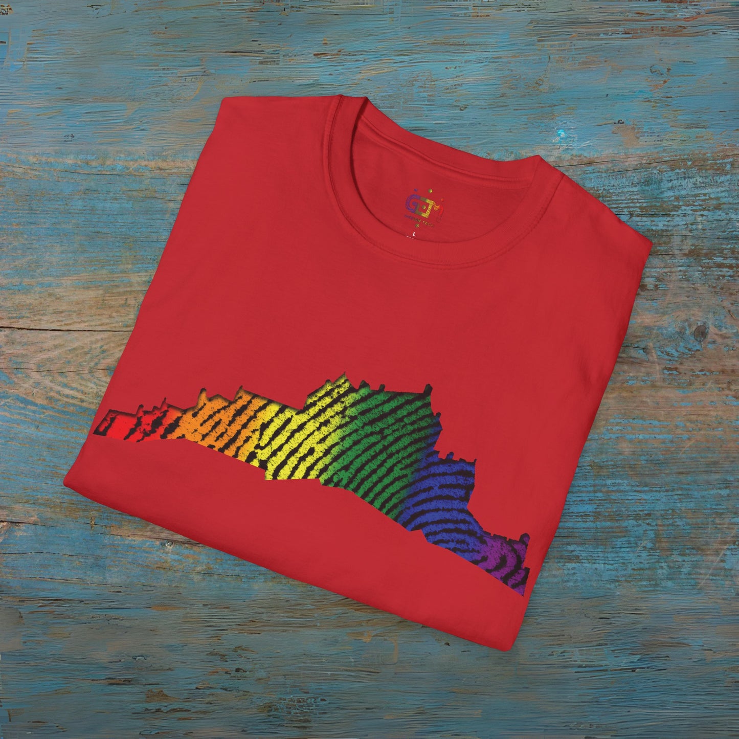 Edinburgh Castle Pride Fingerprint Art Unisex T-Shirt