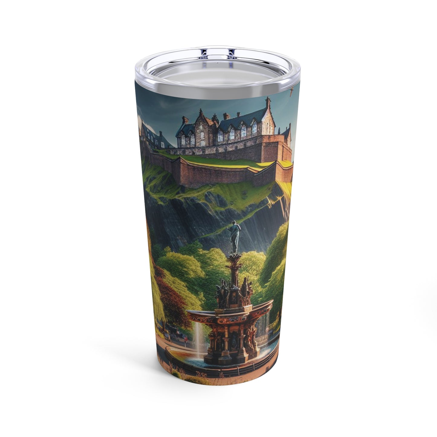 Scotland Edinburgh Castle with Ross Fountain Tumbler 20oz