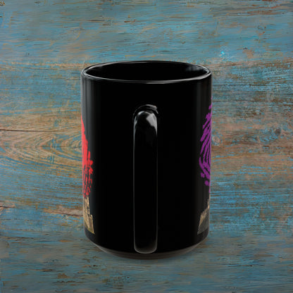 Edinburgh Castle Pride Fingerprint Sky Photo Mug, Black