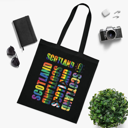 Scotland Pride Lettering Cotton Tote Bag