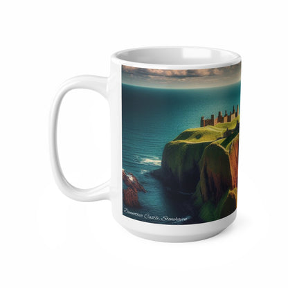 Dunnottar Castle Mug - Stonehaven, Coffee Cup, Tea Cup, Scotland, White