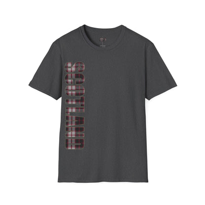 Scotland Lettering MacPherson Tartan Softstyle T-Shirt, Unisex Tee, Various Colours