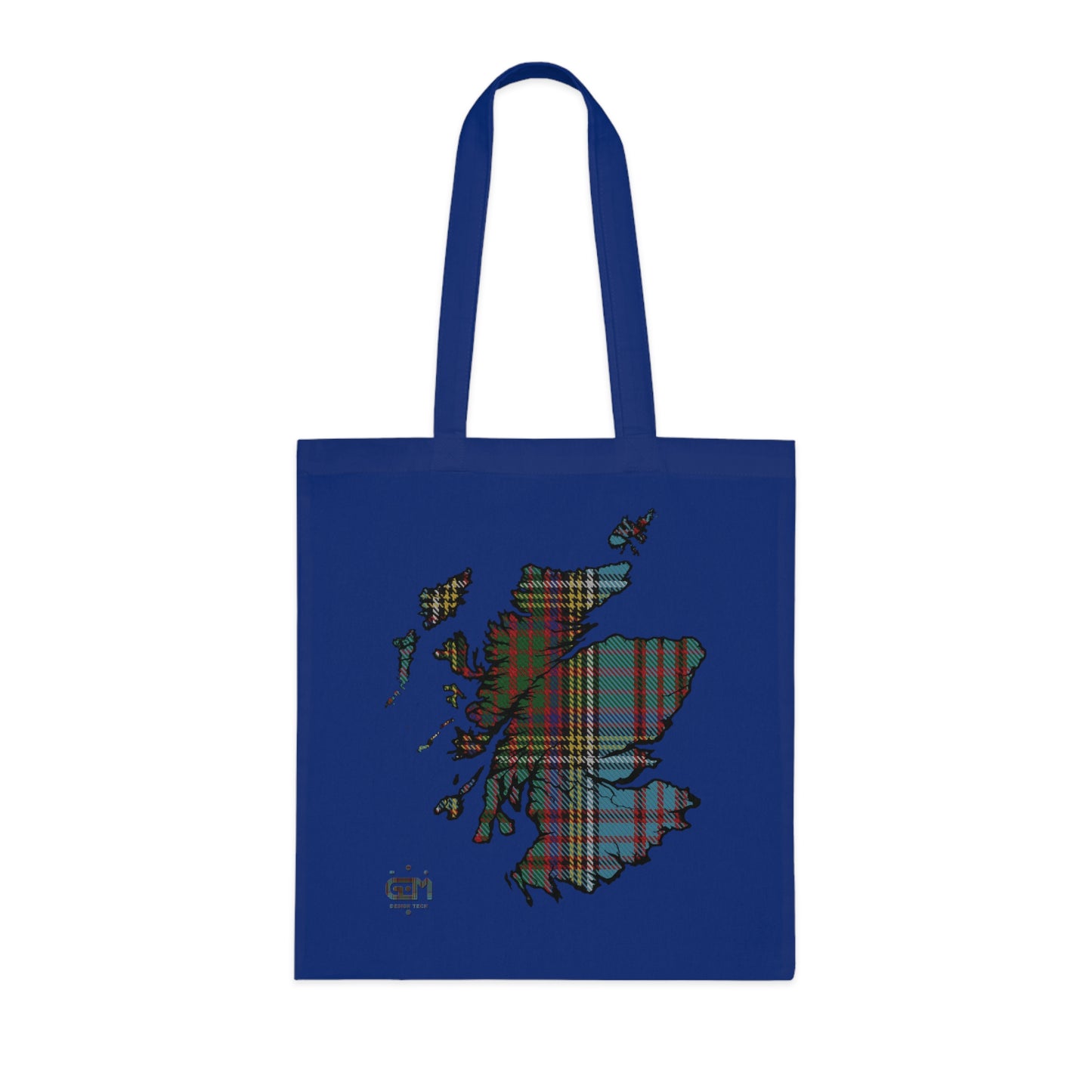 Reversible Scotland Tartan Map Cotton Tote Bag - Anderson Tartan